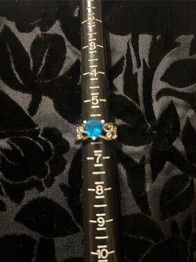 Blue Heart Crystal Ring - Women Jewelry 925 silver